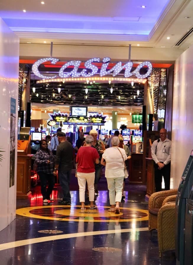 people enter the casino
